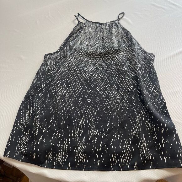 JOIE Dowana Print Black White Silk Tank Top Size Large - Picture 5 of 6